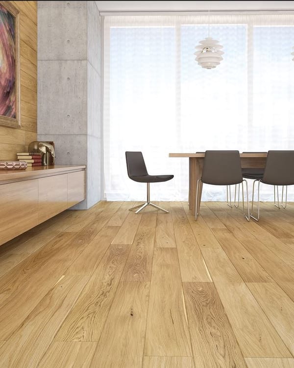 Parquet rovere in una sala da pranzo
