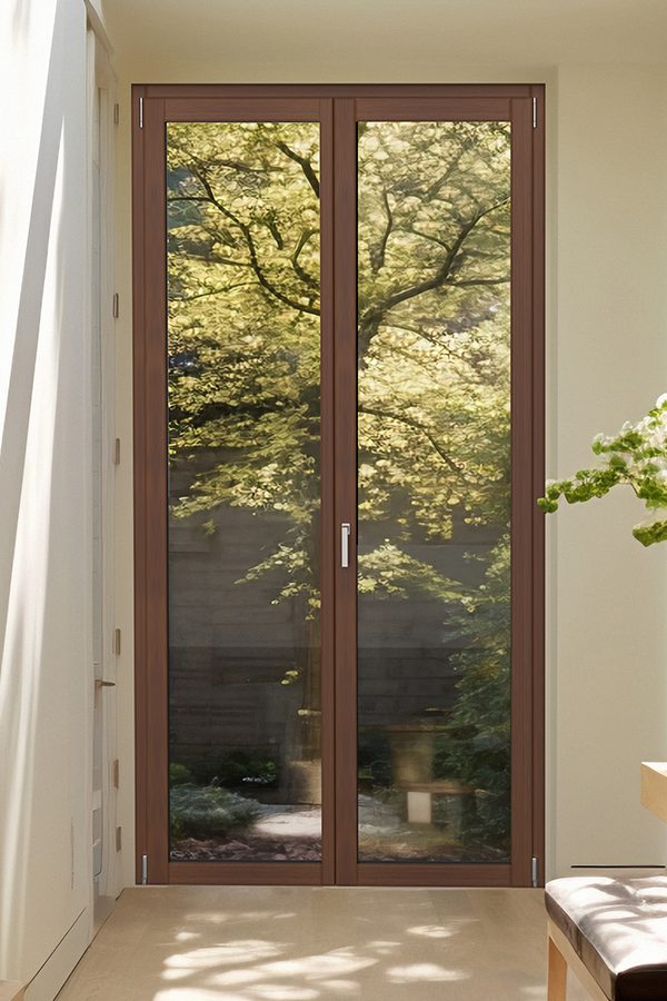 Infisso legno/alluminio Fideal Enfasi Evo, legno FSC all'interno e alluminio resistente all'esterno